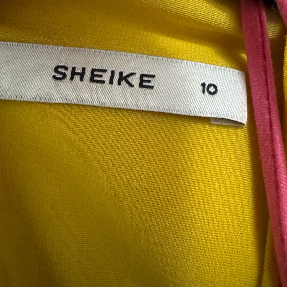Sheike Yellow Ruffled Tie Front Sundress - Picture 2 of 3